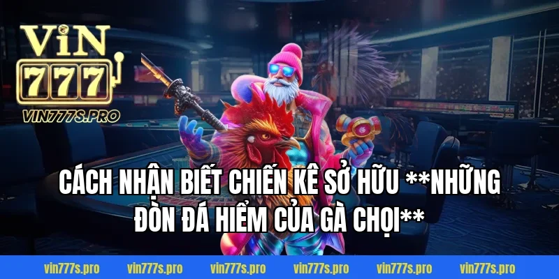NHỮNG ĐÒN ĐÁ HIỂM CỦA GÀ CHỌI VIN777 KHIẾN ĐỐI THỦ GỤC NGAY 4 Cách nhận biết chiến kê sở hữu **những đòn đá hiểm của gà chọi**